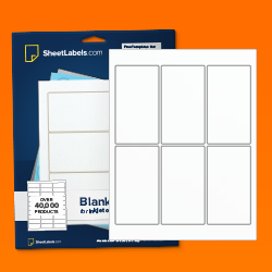 4 x 5 Rectangle Recycled White Label Sheet (Rounded Corners