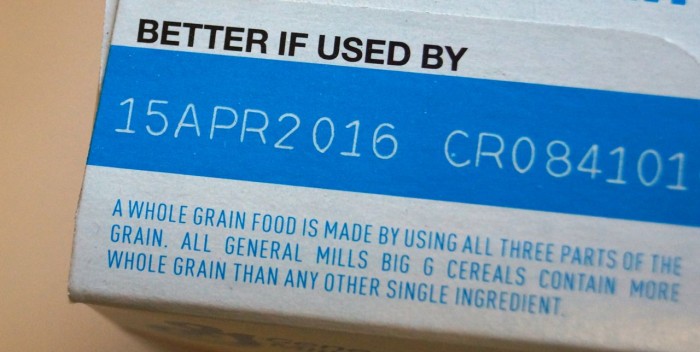 Food Label Expiration Dates