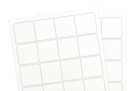4 x 5 Rectangle Recycled White Label Sheet (Rounded Corners