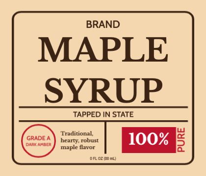 rectangular syrup design label templates
